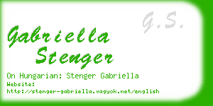 gabriella stenger business card